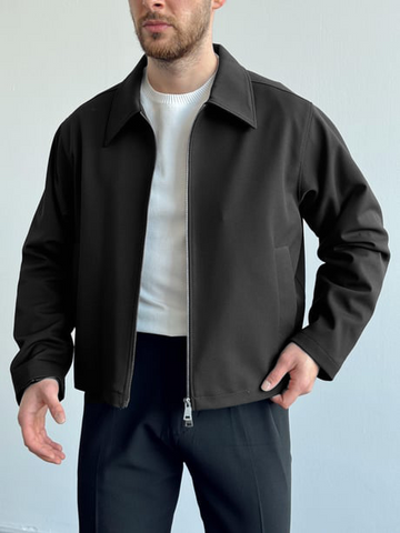 ZIP-UP CROPPED FIT JACKET